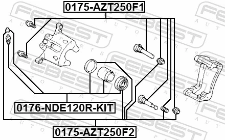 Compre Kit de reparação de suporte do freio dianteiro Toyota Corolla 