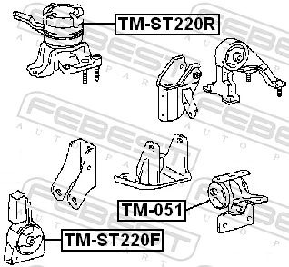 TMST220F Febest Coxim (suporte) dianteiro de motor