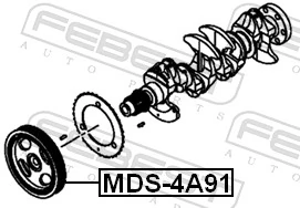 Polia de cambota para Mitsubishi Colt VII Z3