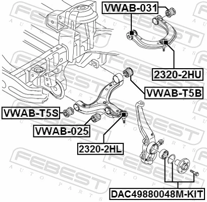 Suporte de esfera superior Volkswagen AMAROK  2HA, 2HB, S1B, S6B, S7A, S7B