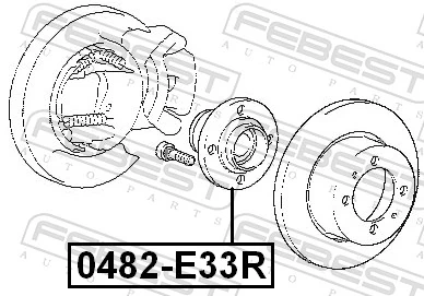  Cubo traseiro Mitsubishi Galant VI hatchback (E3A) (1988 - 1992) VI