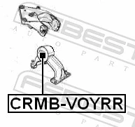 CRMBVOYRR Febest Coxim (suporte) traseiro de motor (bloco silencioso)