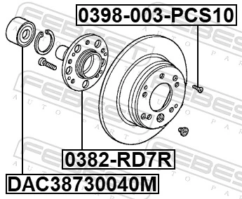 Parafuso do freio de disco 93600060140H Hyundai/Kia