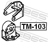TM103 Febest Coxim (suporte) dianteiro de motor