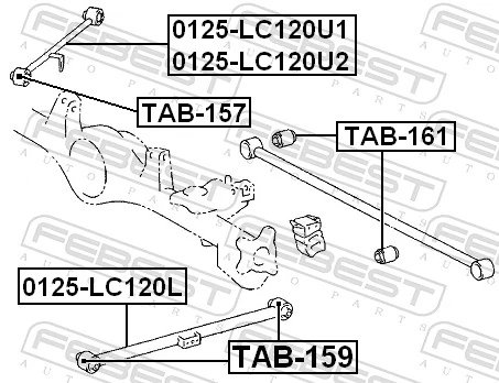 Bloco silencioso do braço oscilante superior traseiro longitudinal 4871435070 Toyota