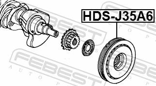 HDSJ35A6 Febest Polia de cambota