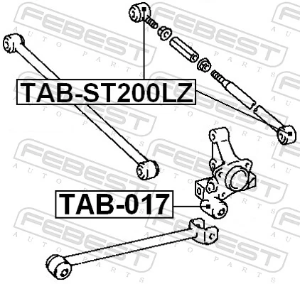 TABST200LZ Febest Bloco silencioso da barra Panhard (de suspensão traseira)