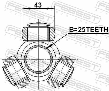 Junta homocinética interna, tripé para Nissan Almera TINO V10