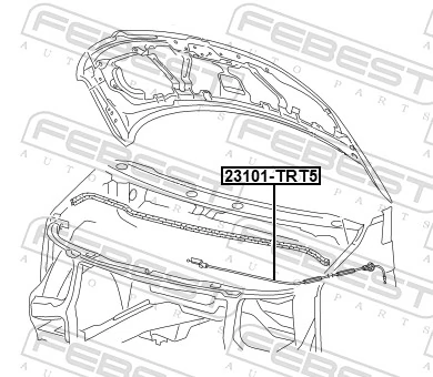 Cabo de abertura da capota para Volkswagen Multivan 7HM, 7HN, 7HF, 7EF, 7EM, 7EN