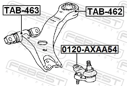  Suporte de esfera inferior Toyota RAV4 V SUV (A5,H5) (2018 - 2025) V