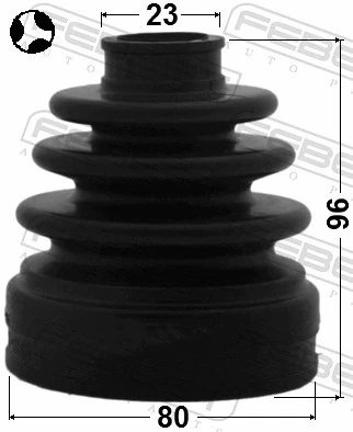Bota de proteção interna de junta homocinética do semieixo dianteiro para Mitsubishi Outlander I CU
