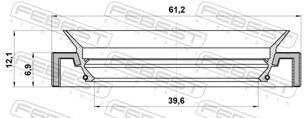95GDW41610712C Febest Bucim de redutor do eixo traseiro