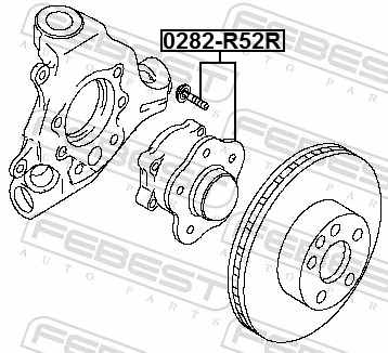 0282R52R Febest Cubo traseiro