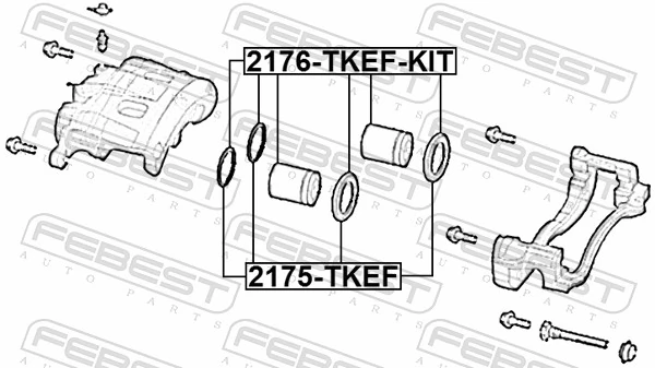 2176TKEFKIT Febest Kit de reparação de suporte do freio dianteiro