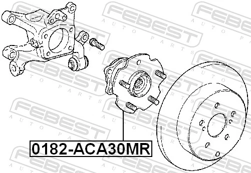 0182ACA30MR Febest Cubo traseiro