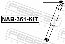 NAB361KIT Febest Bloco silencioso de amortecedor traseiro