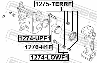 1274LOWF1 Febest Guia inferior de suporte dianteiro