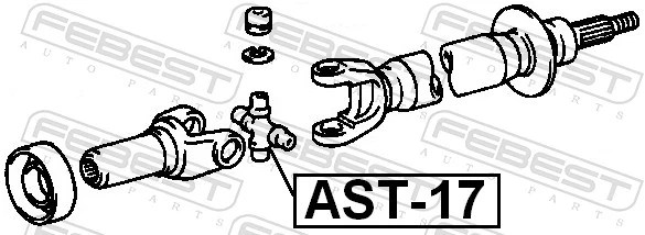 AST17 Febest Cruzeta da junta universal traseira