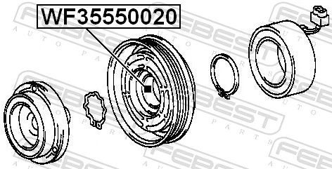 1411280 Scania Rolamento de acoplamento do compressor de aparelho de ar condicionado