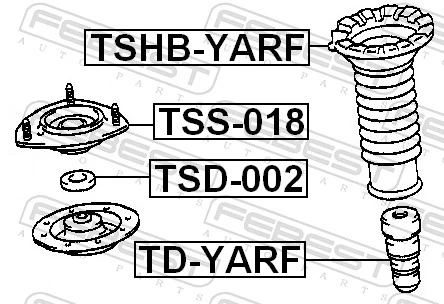 TSS018 Febest Suporte de amortecedor dianteiro