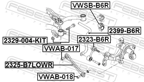  Estabilizador traseiro Seat Altea XL monovolume (5P5, 5P8) (2006 - 2015) XL