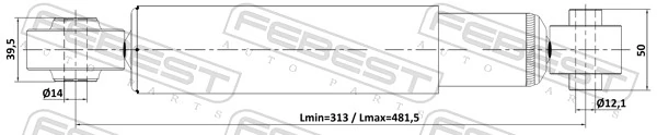 01110009R Febest Amortecedor traseiro direito