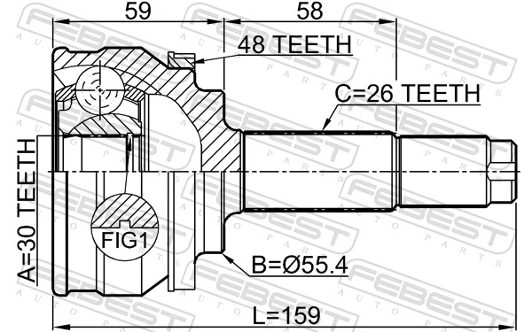 Junta homocinética externa dianteira para Chery Tiggo FL 