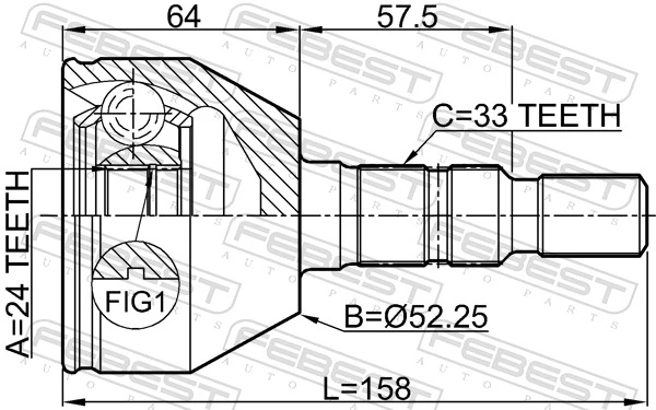 Junta homocinética externa dianteira General Motors 93182543 preço, a partir de 29,74 USD