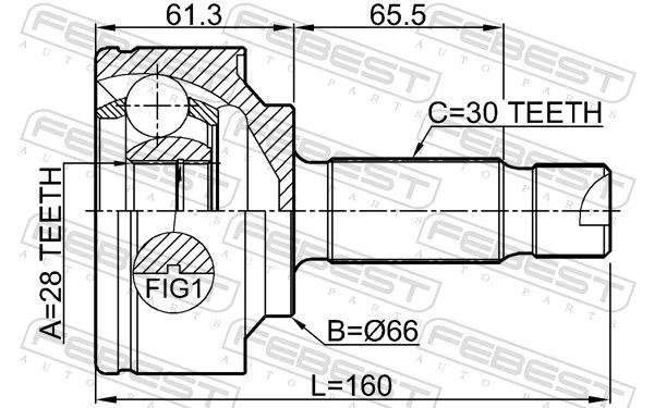 Junta homocinética externa dianteira para Mercedes Vito II 639