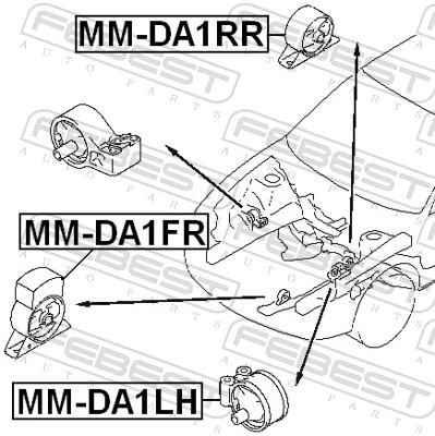 MMDA1FR Febest Coxim (suporte) dianteiro de motor