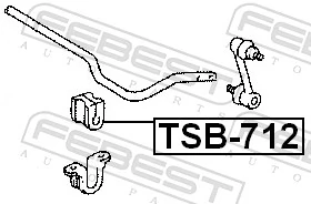 TSB712 Febest Bucha de estabilizador traseiro