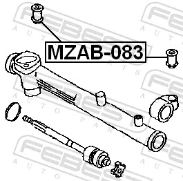 MZAB083 Febest Bloco silencioso de fixação da cremalheira da direção