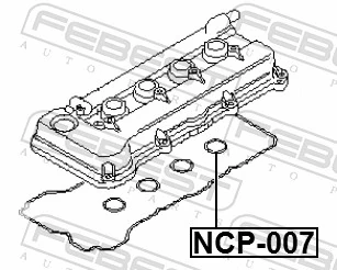NCP007 Febest Vedante anular da cavidade de vela