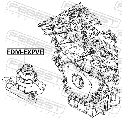 Coxim (suporte) dianteiro de motor para Ford Explorer  U5