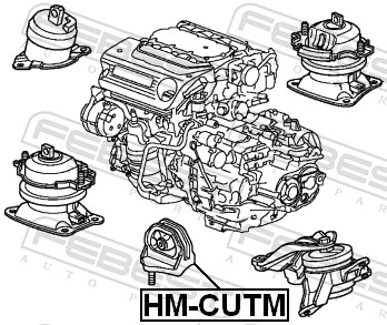 50851TA1A01 Honda Coxim (suporte) esquerdo inferior de motor