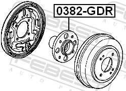 0382GDR Febest Cubo traseiro