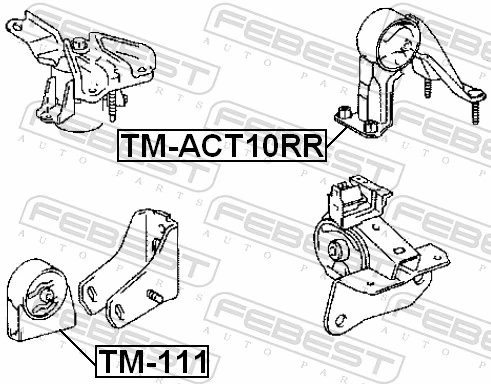 TM111 Febest Coxim (suporte) dianteiro de motor