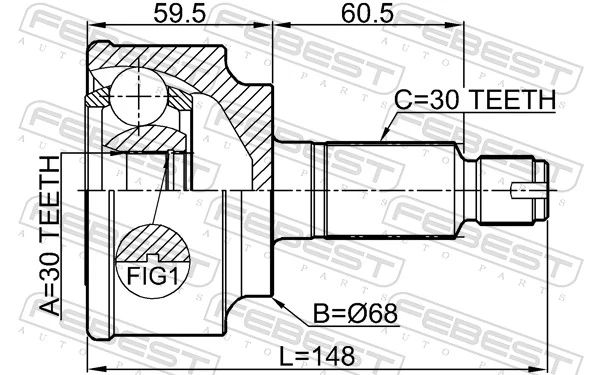 Compre 44014TA0A00 Honda Junta homocinética externa dianteira
