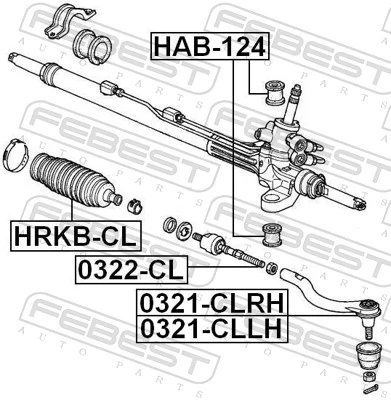 0322CL Febest Tração de direção