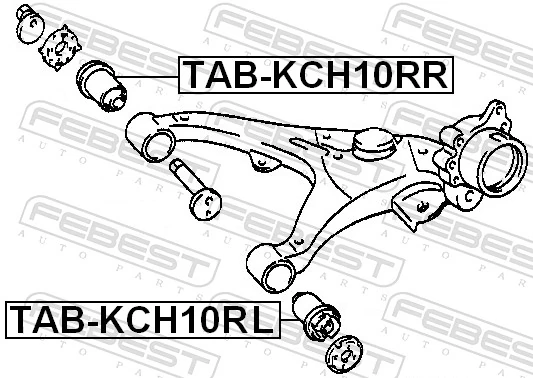 TABKCH10RR Febest Bloco silencioso do braço oscilante inferior traseiro