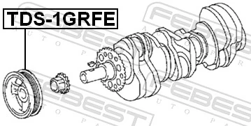 Polia de cambota para Toyota Land Cruiser  J12