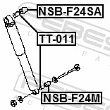 NSBF24M Febest Bloco silencioso de amortecedor traseiro