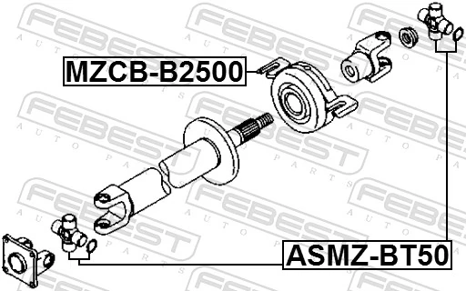 Compre SA5125300 Mazda Rolamento suspenso da junta universal