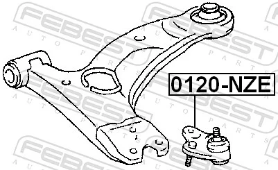 Suporte de esfera inferior Chery Tiggo  T11