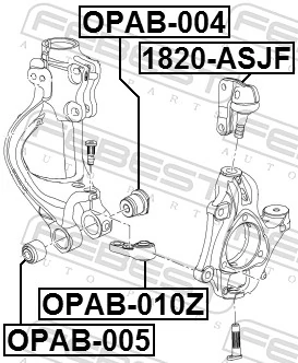 1820ASJF Febest Suporte de esfera superior
