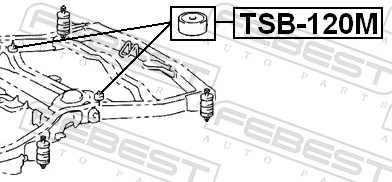 TSB120M Febest Coxim de chassi (de fixação de carroçaria)