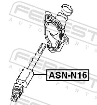 ASNN16 Febest Veio da coluna de direção inferior