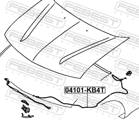 Cabo de abertura da capota para Mitsubishi L 200 IV KA, KB