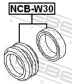 NCBW30 Febest Rolamento suspenso da junta universal