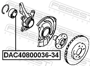  Rolamento de cubo dianteiro Mitsubishi Galant V sedan (E1A) (1984 - 1987) V
